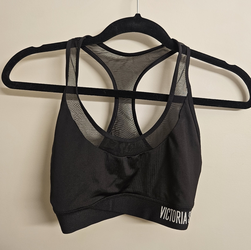 Victoria's Swcret Victoria Sport Black Mesh Sports Bra